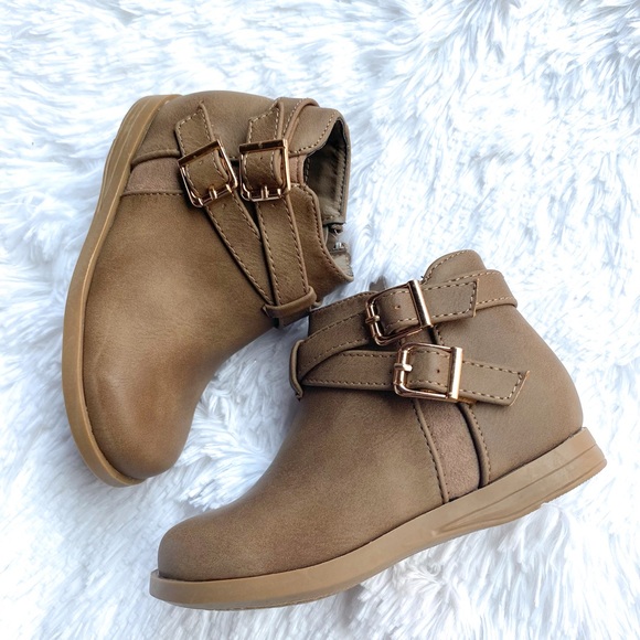Taupe/ Camel Baby Bootie - Picture 3 of 3